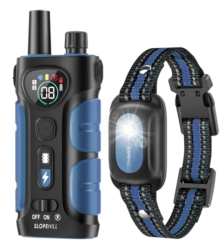 SLOPEHILL Dog Shock Collar,4200FT Dog Training Collar with Remote,Blue