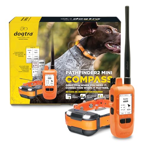 Dogtra PATHFINDER2 MINI Compass Live GPS Dog Tracking & Training System - 4-Mile Range E-Collar Handheld w