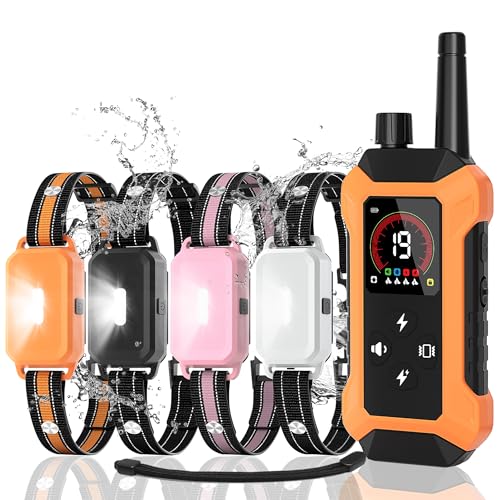 Shock Collar for 4 Dogs(5–150Lb) Waterproof Dog Training Collar with Remote