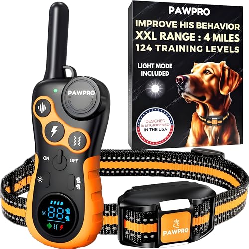 PAWPRO Dog Shock Collar with Remote, Unmatched 4-Mile Range, Night-Lig — Our recommended pick for most buyers