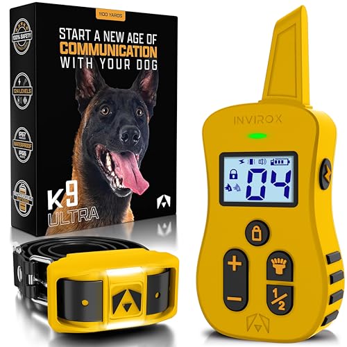 INVIROX INVIROX Ultra K9 Dog Shock Collar, 124 Levels, Night Light, IP — Build quality and design details up close
