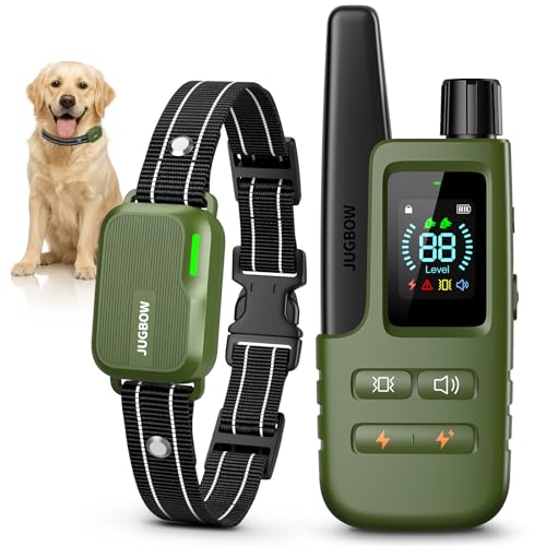 Dog Shock Collar - 4500FT Dog Training Collar with Remote for 10-120lbs Dog | IPX8 Waterproof Electric Dog Collar with 4 Training Modes, Security Lock, Rechargeable eCollar for Small Medium Large Dogs