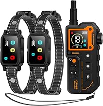 AI Dog Shock Collar 2 Dogs (10-120Lbs) - 3300FT Dog Training Collar with Remote, IPX7 Waterproof Col